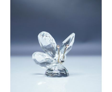 This exquisite butterfly figurine is a Swarovski crystal creation marked with the Pontini Paolo signature. Crafted with preci