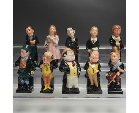This lot includes 10 Royal Doulton figurines from the Dickens Series, featuring iconic characters from Charles Dickens' works