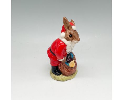 Royal Doulton Bunnykins Santa Bunnykins figurine, designed by H. Sales, part of the popular Bunnykins series. This charming c