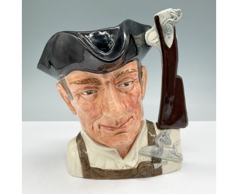 This is a Royal Doulton character jug titled "Gunsmith," part of the Williamsburg series. Model number D6619, this jug was cr