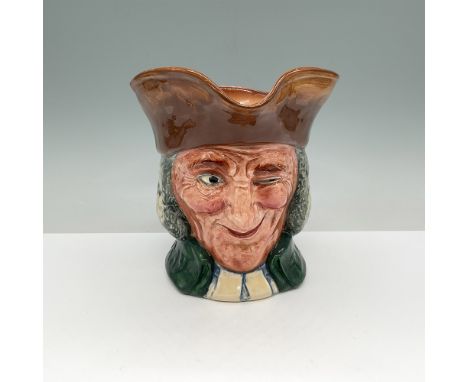 This is a Royal Doulton large character jug titled Vicar of Bray, marked on the base with the Royal Doulton stamp and model n