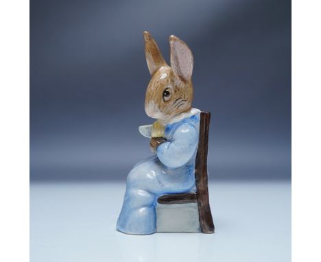 This Royal Albert Beatrix Potter figurine depicts Cottontail, one of Beatrix Potter's beloved characters. Made of fine bone c