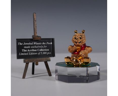 This exquisite jeweled figurine of Winnie the Pooh was exclusively crafted for the Arribas Collection with Swarovski crystals