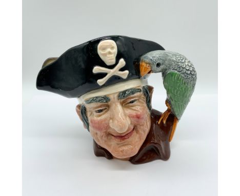 Royal Doulton character jug featuring Long John Silver, model D6335, introduced in 1951. This hand-painted ceramic jug captur