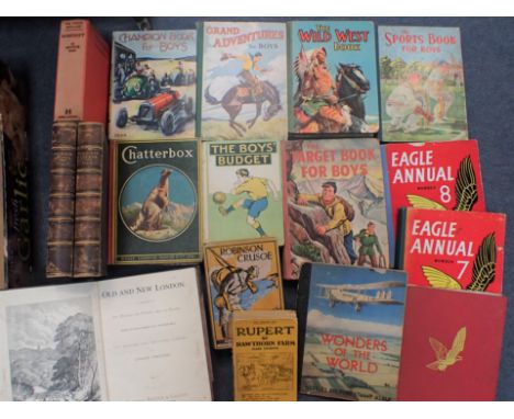 A COLLECTION OF VINTAGE CHILDREN'S BOOKS and five volumes 'London old and new' (Cassell, Petter and Galpin)
