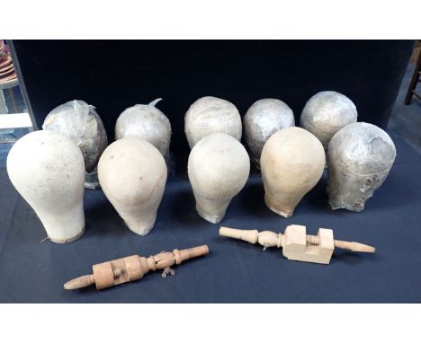 A COLLECTION OF VINTAGE MANNEQUIN HEADS various sizes