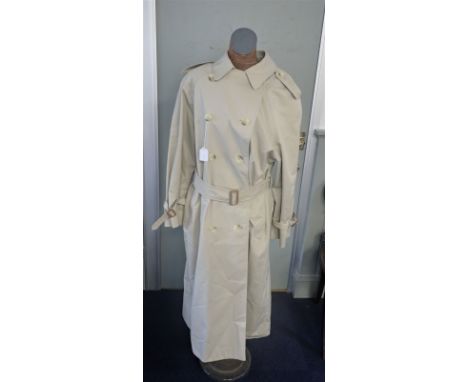 A VINTAGE LADIES BURBERRY TRENCH COAT beige, actual measurement underarm, 105cms