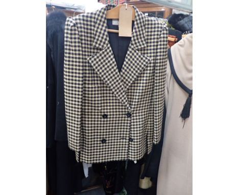 VALENTINO: A VINTAGE THREE QUARTER LENGTH CHECK JACKET (1)