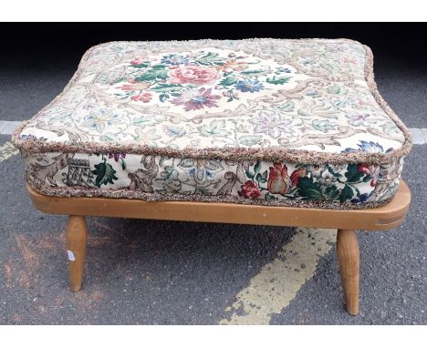 AN ERCOL 341 EXTENSION FOOTSTOOL (the webbing replaced with a panel)