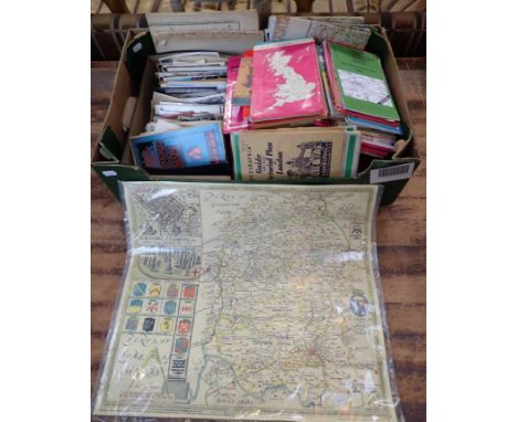 A COLLECTION OF MAPS INCLUDING SWISS &amp; CO'S HUNTING MAP 2nd ed; with The Post Office London Directory (1958) and a quanti