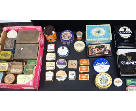 A QUANITY OF VINTAGE TINS tobbacco tins and others