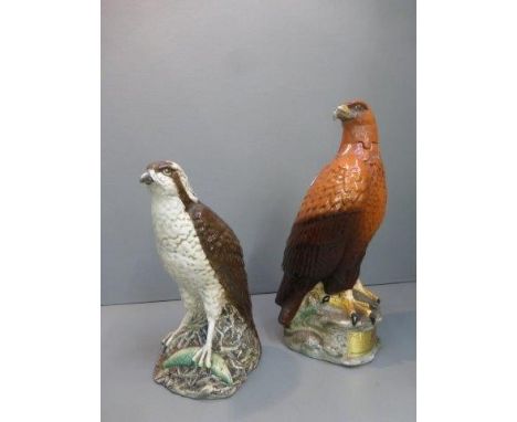 A Beswick Golden Eagle decanter complete with scotch whisky contents, and a Beswick Osprey decanter with contents.