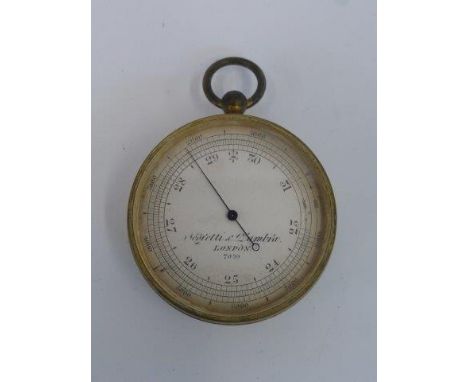 A 19th Century Negretti amd Zambra London 7059 pocket barometer.