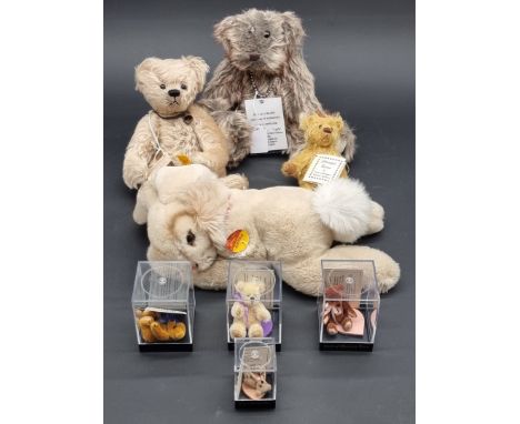 Teddy Bears:&nbsp;a group comprising: Changle Bear 'Riva' by Janet Changfoot; 'Sammy' by Marique Bears; 'Fudge' a limited edi