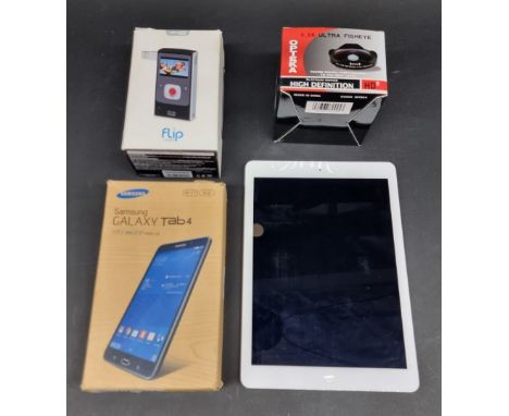 Electronics:&nbsp;a Samsung Galaxy Tab 4, in original box; together with an iPad Air (faults); a Cisco Flip Video Camera, and