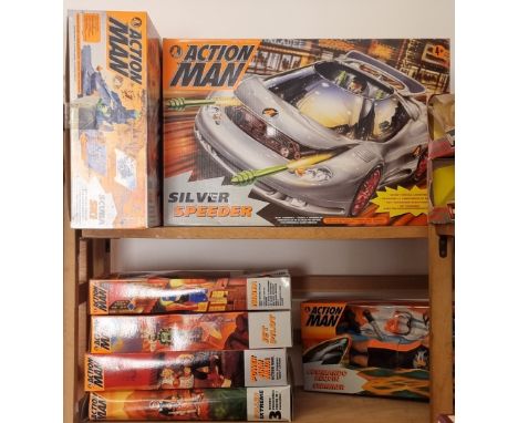 Action Man:&nbsp;seven boxed items, comprising: Scuba Ski; Silver Speeder; Ninja; Swimmer; Roller Extreme; Jet Pilot (missing