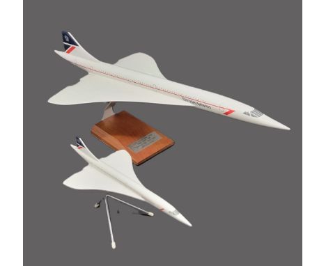 Concorde: a large display model by Space Models LTD, 60cm long x  20cm high x 26.5cm wide; together with another smaller exam