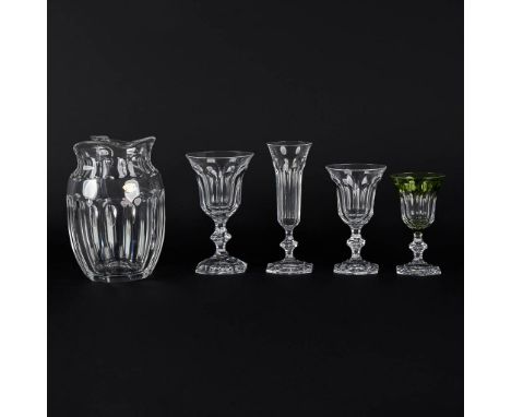 Val Saint Lambert 'Metternich' a collection of 57-pieces. Cut crystal.&nbsp;- A water carafe.&nbsp;- 14 water glasses - 16 cm