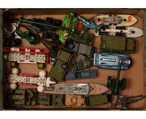 60+ diecast vehicles by Dinky Toys, Corgi Toys, Matchbox, Britains, etc. Dinky including; Eagle Transporter, Eagle Freighter,