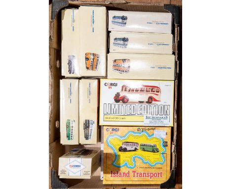 14 Corgi Classics Code 3 etc Buses and Coaches. 3x Weymann Single Deck Bus, Castle Point Bus Co., Red &amp; Cream livery. Mai