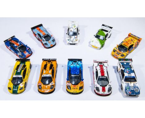 10 Unboxed Pauls Model Art/Minichamps 1:43 scale Sports Prototype etc Competition Cars. 5x McLaren GTR, Gulf, Franck Muller, 