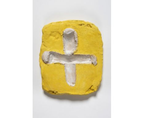 BRAM BOGART (1921-2012)Jaune et blanc (n°5) 1998Signé et daté en bas à droite sur la tranche  Numéroté HC II/II et daté au do