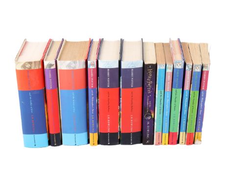 A collection of thirteen J K Rowling - Harry Potter books. Including Harry Potter and the Chamber of Secrets - paperback 1st 
