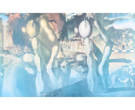 Salvador Dali 'Metaphosis of Narcissus' poster. 127cm x 88cm, framed and glazed, 144cm x 106cm