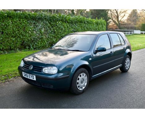 2001 VW Golf (Mk4) 1.6 SE 5-Door HatchbackRegistration GN51 EYDPetrol, 5-Speed ManualLagoon Green with grey cloth upholstery,