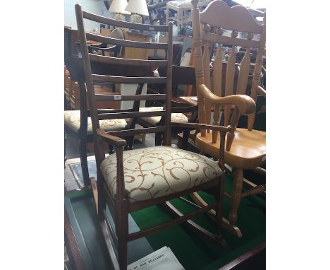 A ladder back rocker 