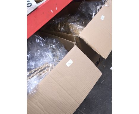 Two large boxes of mainly curtains 