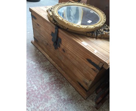 A pine lidded trunk 