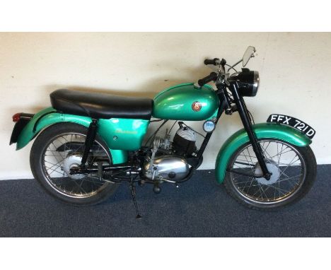 A Francis-Barnett Model 96 150cc two-stroke. Dated 1966, this is a good running example of one of the last motorcycles produc