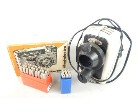 A Vistarama Episcope projector, and a silhouette Elektro camera in original box and various letter stamps