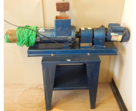 A pottery manufacturing R27 horizontal pugmill, supplied by J W Ratcliffe & Sons Ltd of Stoke-on-Trent, with blue enamel coat
