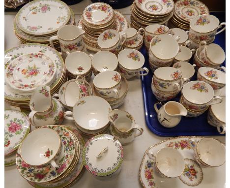 Various printed teaware, to include Crown Staffordshire, Hammersley and Royal Grafton.