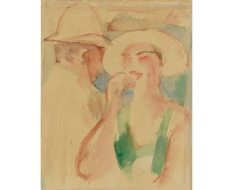  JOHN DUNCAN FERGUSSON R.B.A. (SCOTTISH 1864-1961) A COUPLE Watercolour 19cm x 15cm (7.5in x 6in) Christie's Edinburgh, Fine 