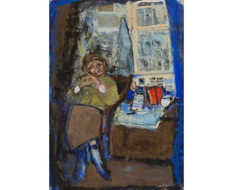  JOAN EARDLEY R.S.A. (SCOTTISH 1921-1963) JEANNIE Signed, gouache, pen and chalk 38cm x 26.75cm (15in x 10.5cm) Bourne Fine A