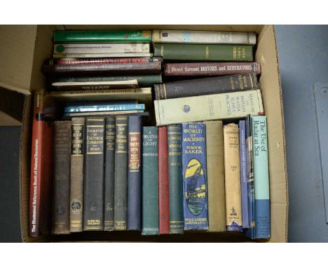 A selection of hardback books, primarily relating to science, titles including: A Treatise on Light, by R. A. Houstoun; World