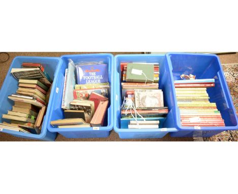 A collection of vintage sporting annuals and books, predominantly mid-Century, titles including: Charles Buchan’s Soccer Gift