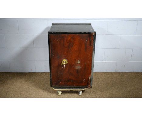 A vintage cast iron safe, by S. Withers &amp; Co, West Bromwich, 56 x 51 x 76cms high (with key).