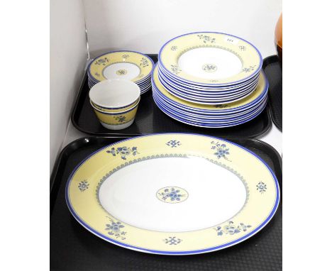 A Spode ‘Albany’ pattern dinner service, comprising eight place settings, serving plate and two small bowls.