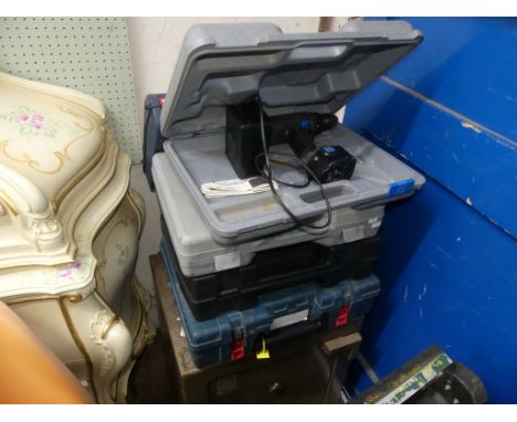 A quantity of assorted boxed power tools to include range of drills 
