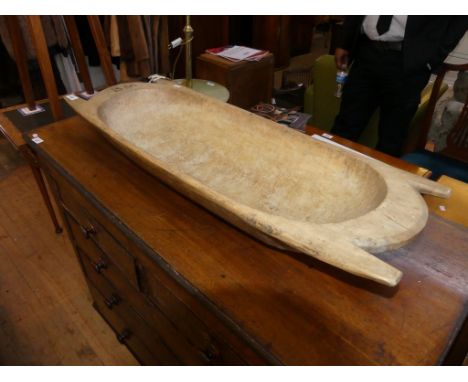 A Sycamore dough trough initialled BM 