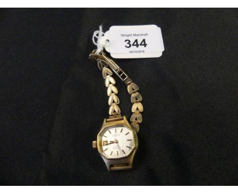 A ladies Rotary watch with 9ct gold foliate bracelet 