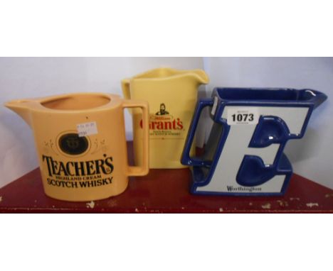A Wade pottery Worthington E pub water jug - sold with two others