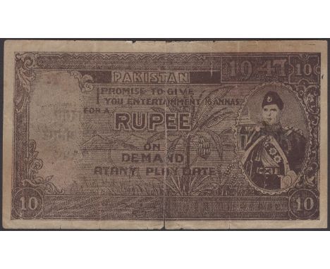 Pakistan, Bank of Good Luck, a skit note for 10 good wishes, promising to ‘give you entertainment 16 Annas for a Rupee on dem