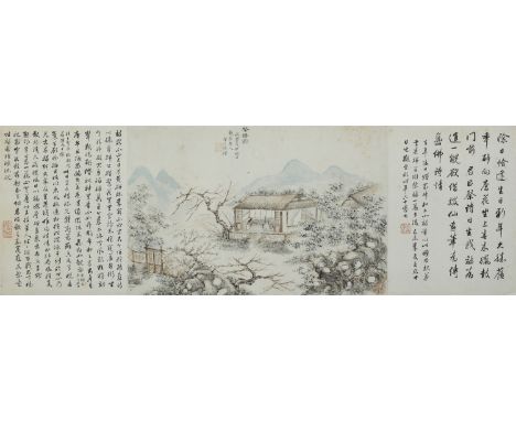   Ming Zhiliu . Qing-Zeit  Der Tang-Dichter Dao Jia. Tusche und leichte Farben auf Papier. Aufschrift, zyklisch datiert wuwu 