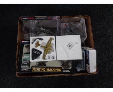 A box of boxed Atlas Battleships, Corgi Legends aircraft etc 