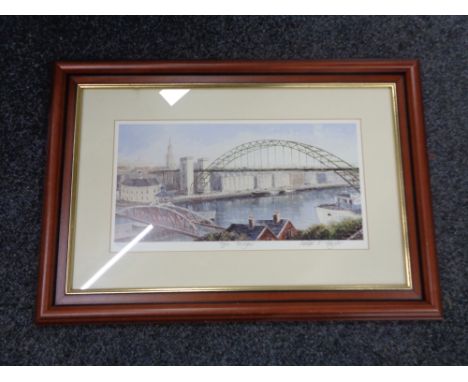 A signed Dallas K Taylor print, The Tyne Bridge, number 36 of 650 